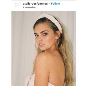 Atelier des Femmes bandeau — white corduroy